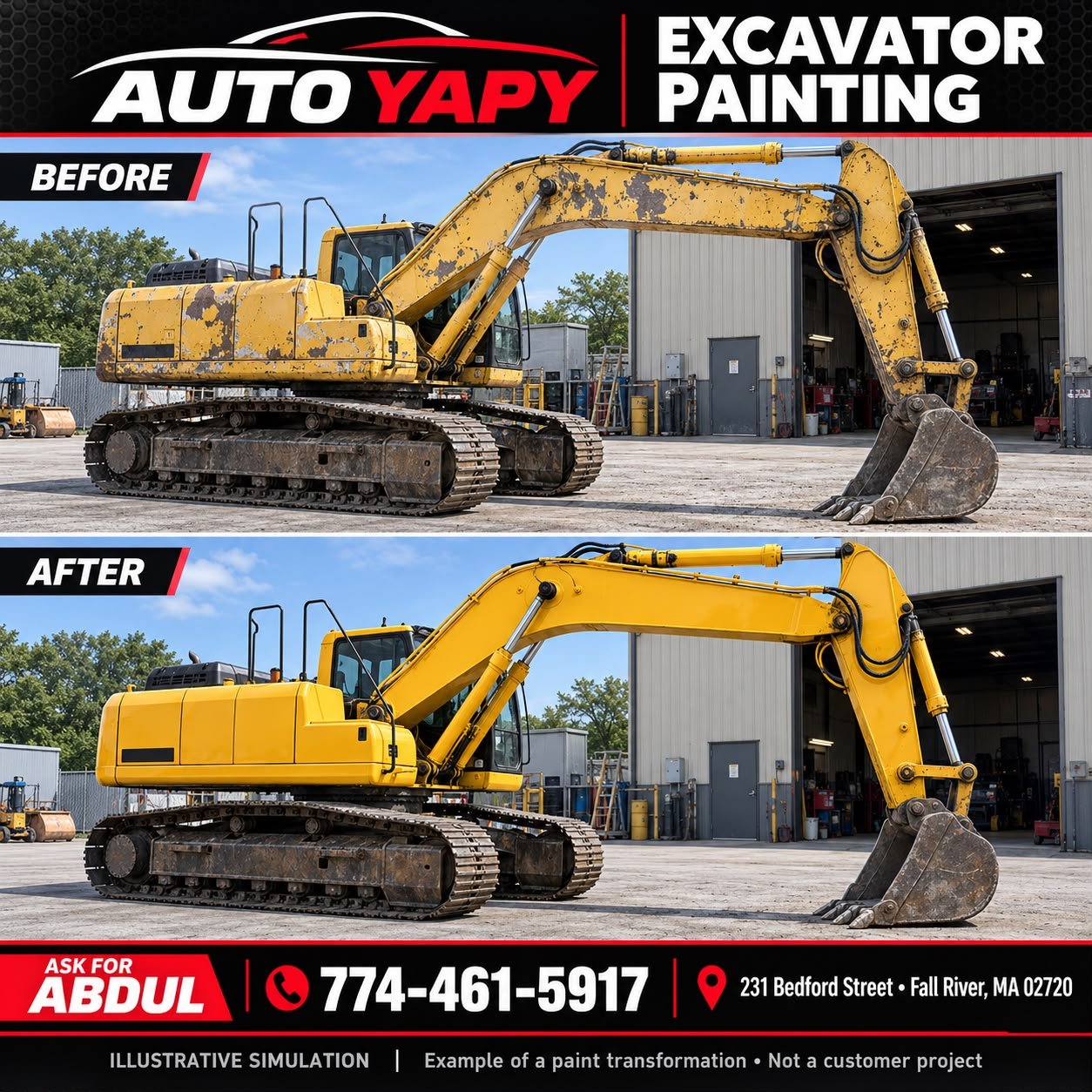 Excavator painting